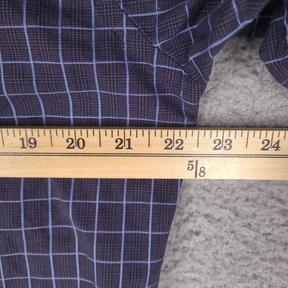 Thomas Dean Shirt Mens Medium Gray Plaid Long‎ Sleeve Button Down - Picture 13 of 16
